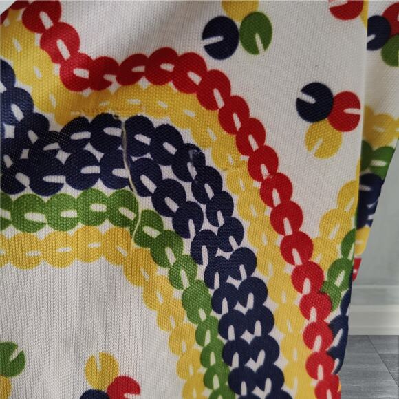 Vintage 70s Lily Dache Rainbow Print Disco Top Oversized XL–2X Pride Style - Picture 7 of 13